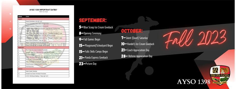 Upcoming Dates