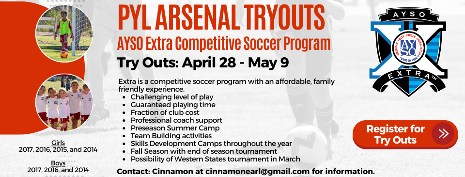 PYL Arsenal Team Tryouts 
