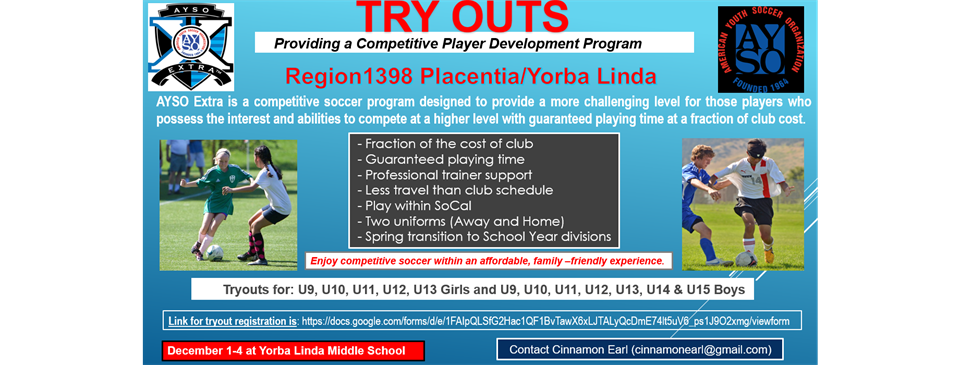 2026 Extra (Competitive) Program 