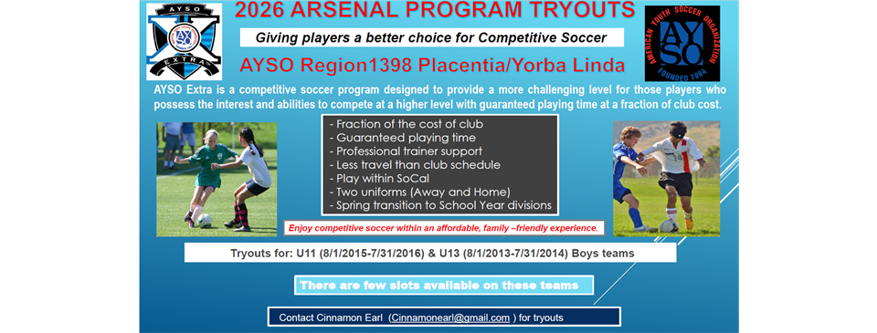 2026 Extra (Competitive) Program 